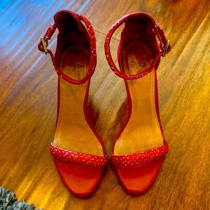 Joie shoe. size 37. Very good condition. Designer shoe. Red. 4 inch heel.